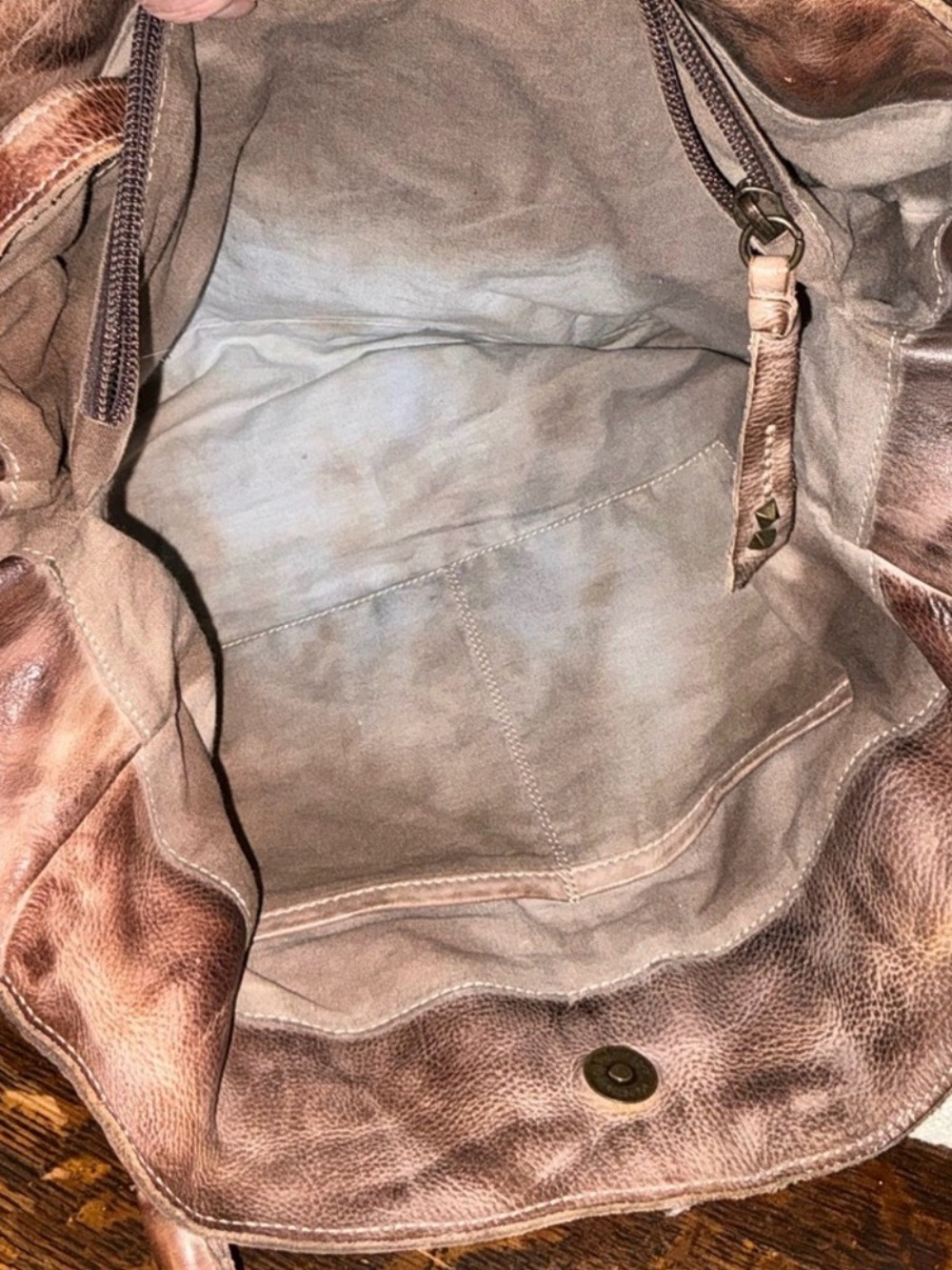 Bed Stu Distressed Brown Leather Tote - Picture 12 of 13